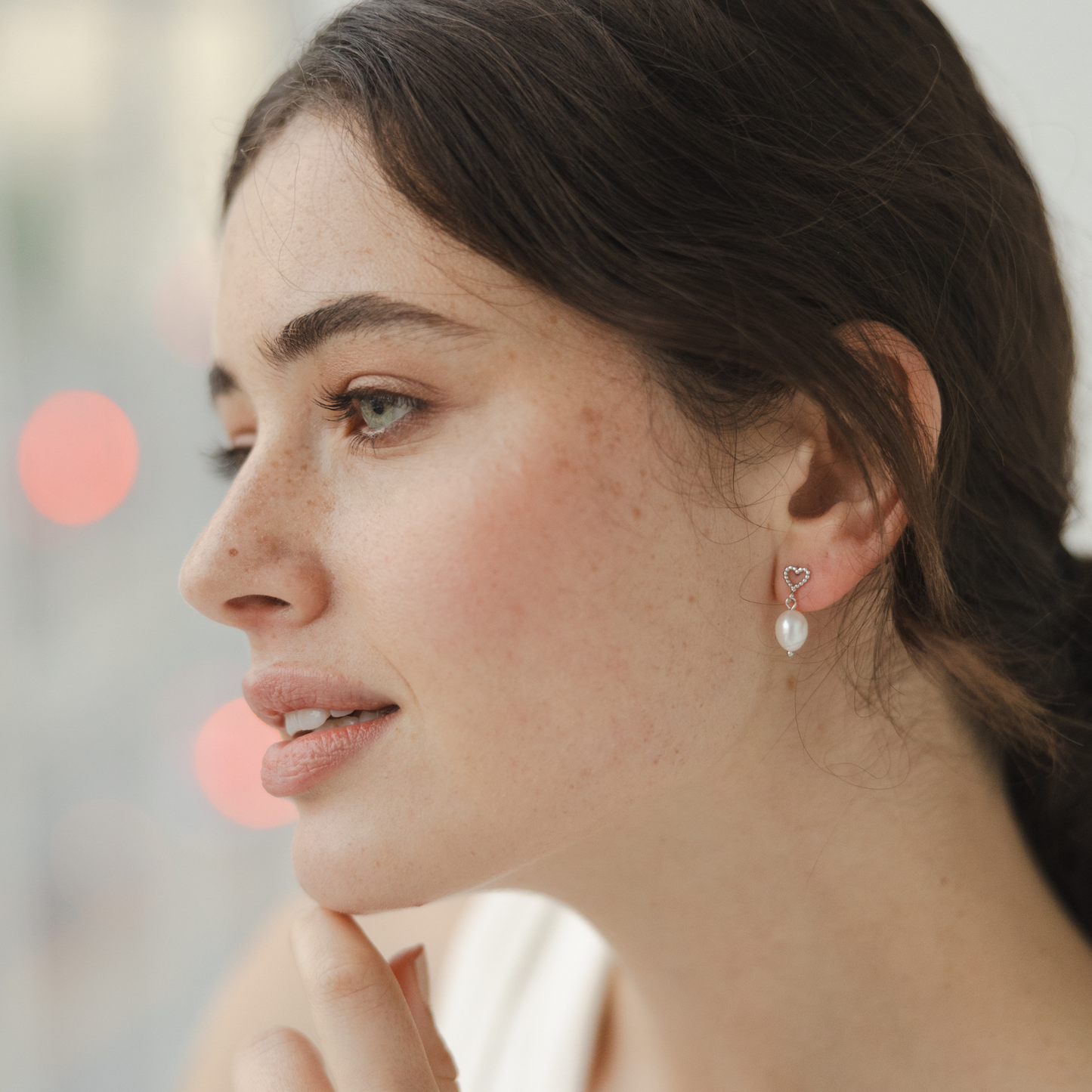 Pearly Dotty Love Studs