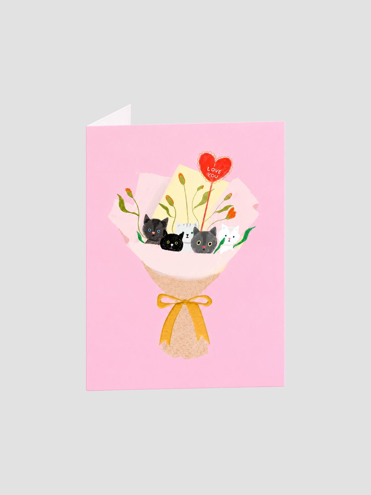 Cat Bouquet Card