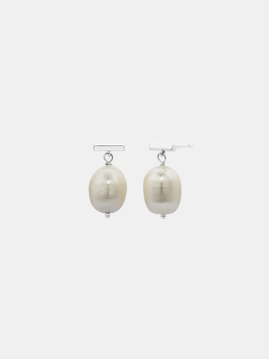 Drop Pearl Studs Large