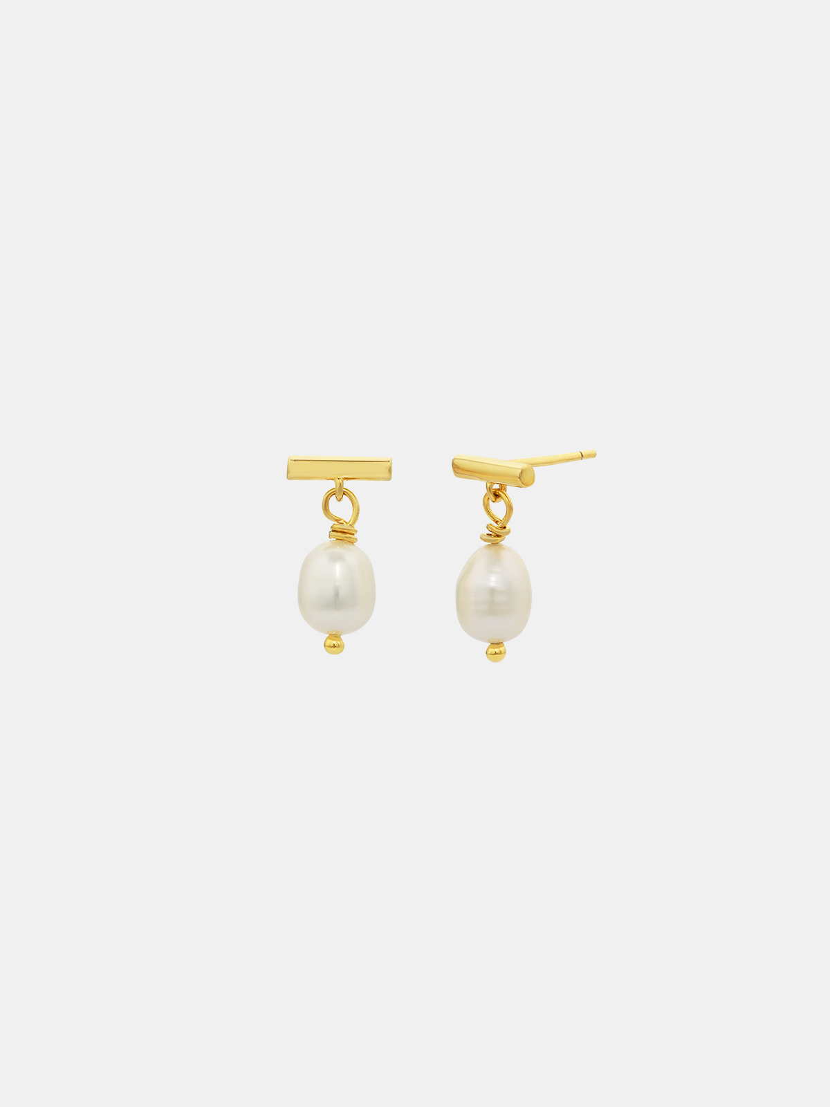 Drop Pearl Studs Small