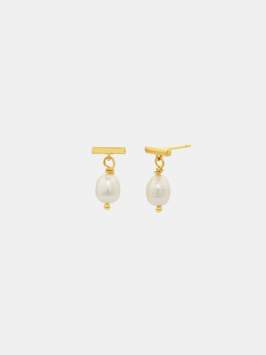 Drop Pearl Studs Small