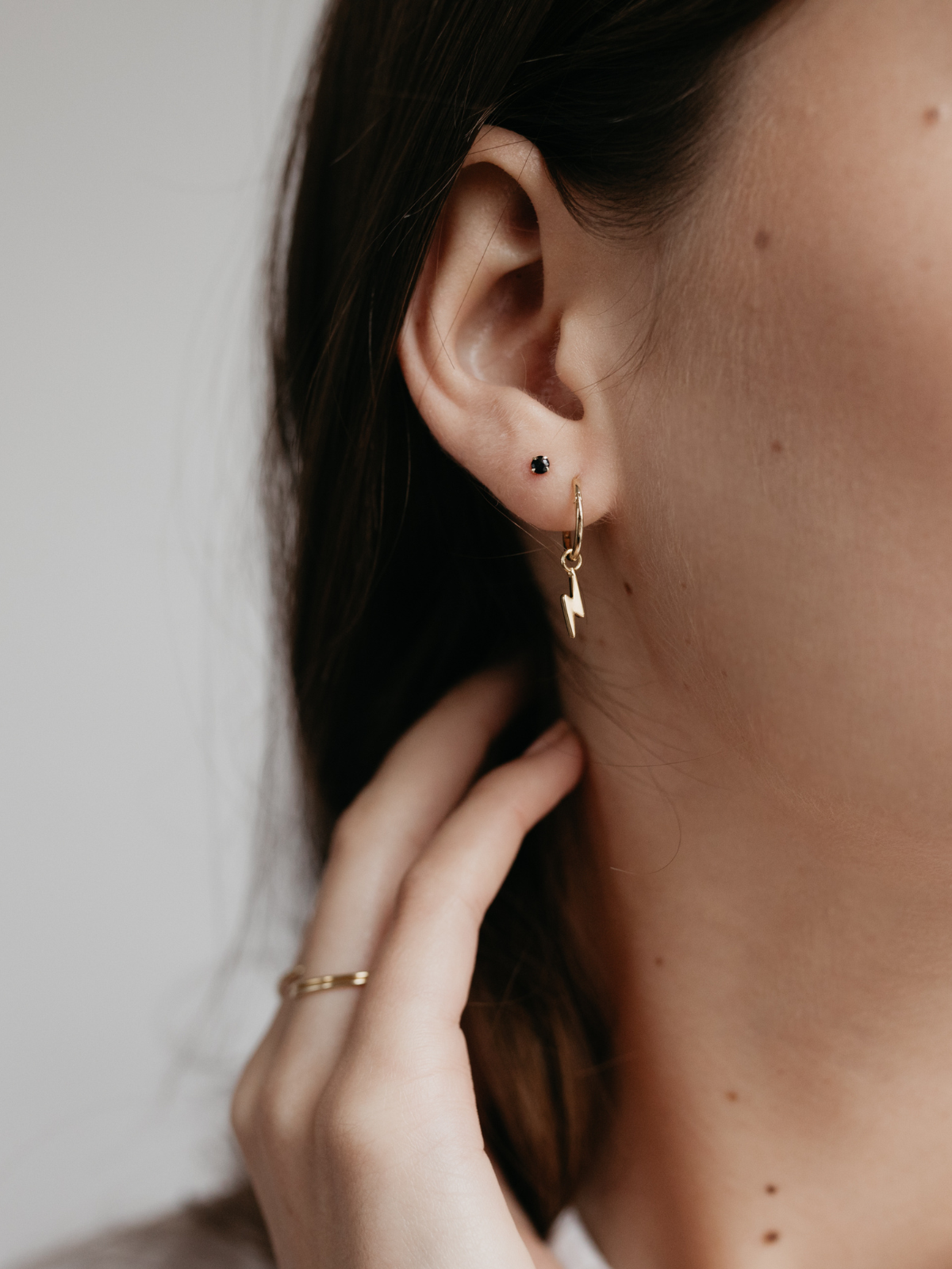 Mini Rock Studs Black