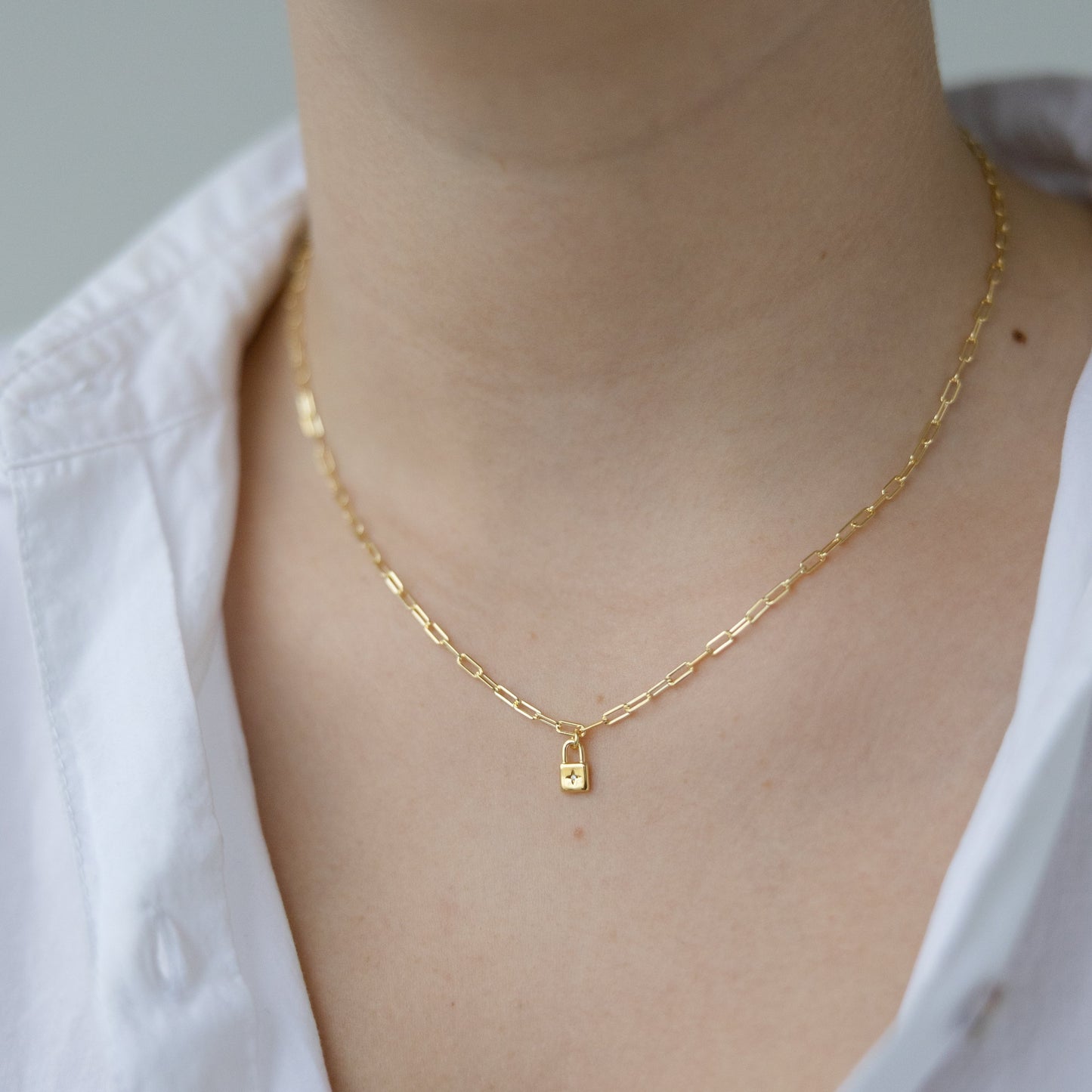 Little Lock Mini Link Necklace