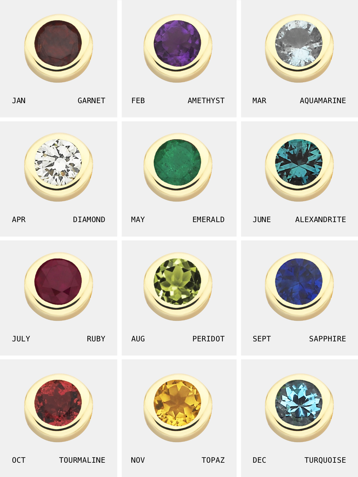 forEVER Connector Birthstone - 9kt Solid Gold