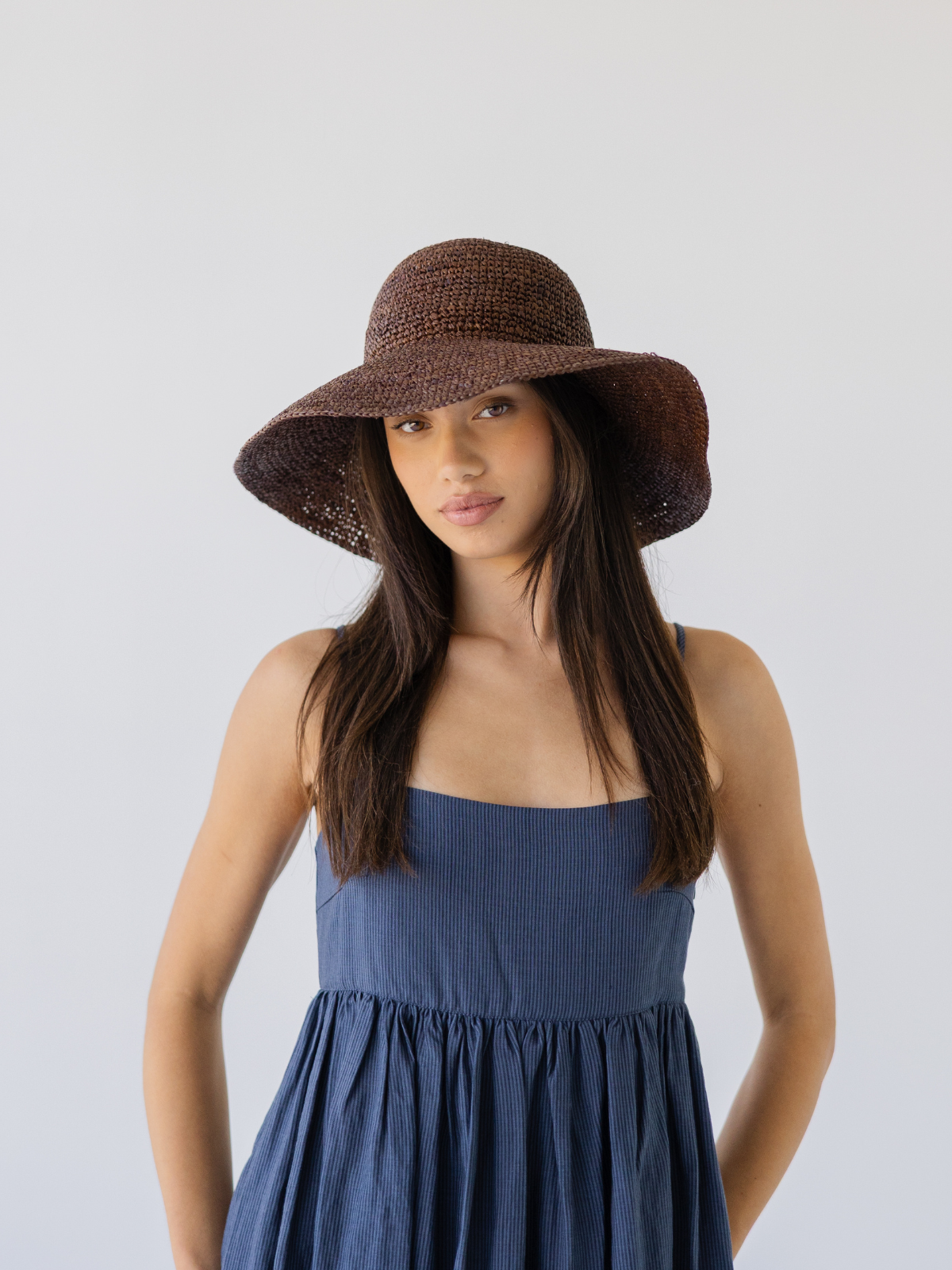Wide Brim Raffia Hat