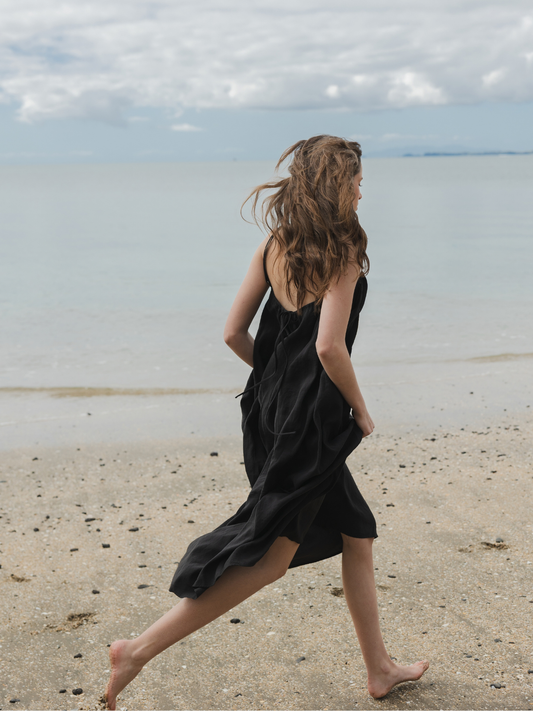 Shell Buttons Midi Dress