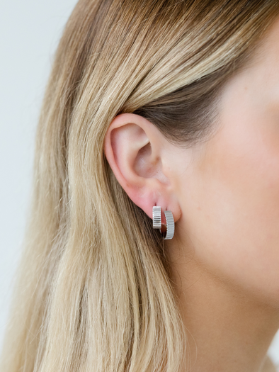 Lines Hoop Studs