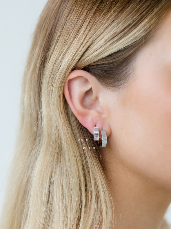 Lines Hoop Studs
