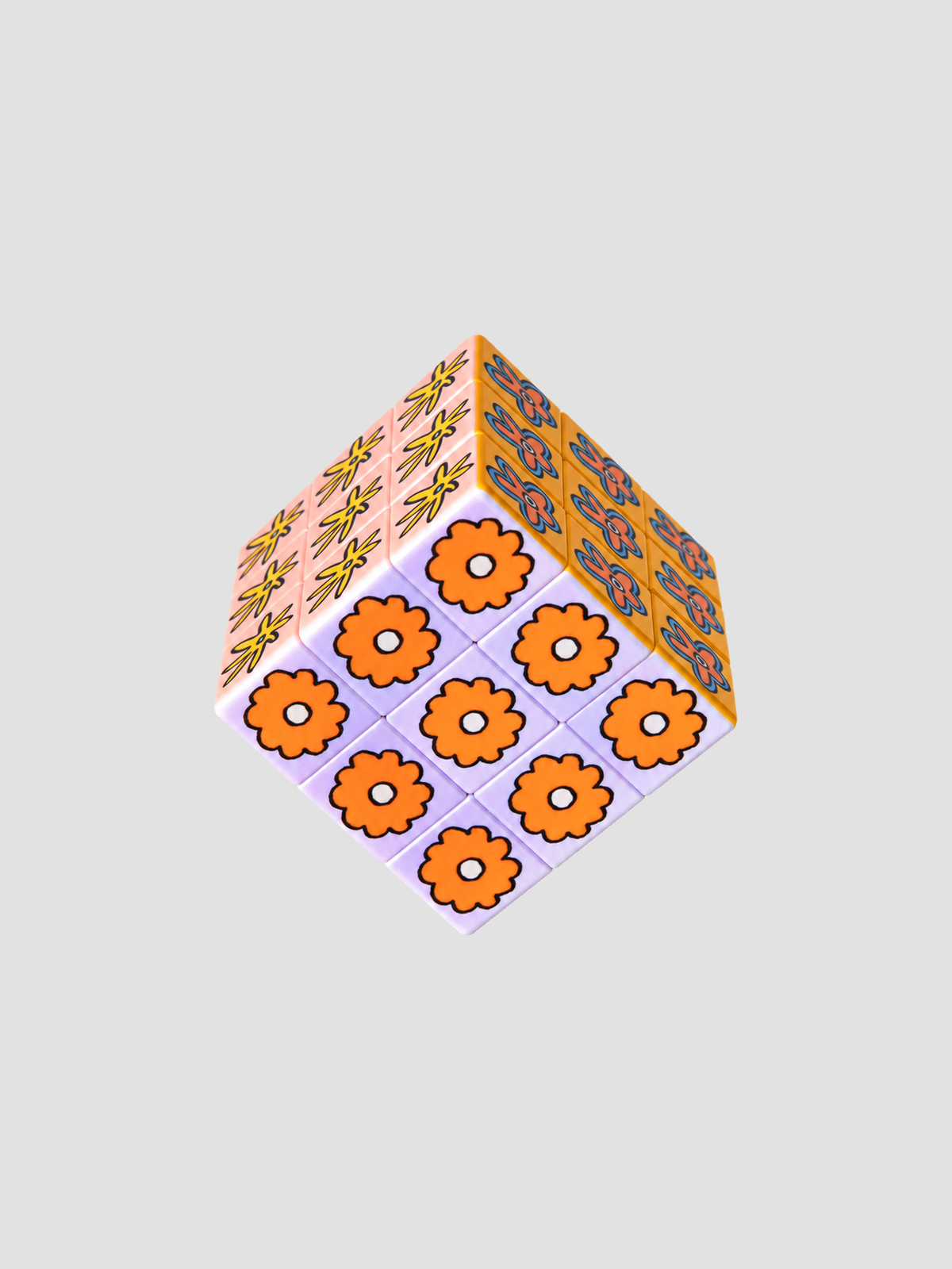 Flower Pop Art Cube