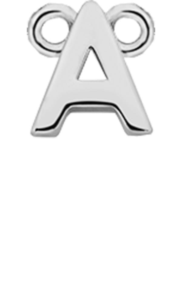 Personalised Single Pendant - Silver / Letters - A