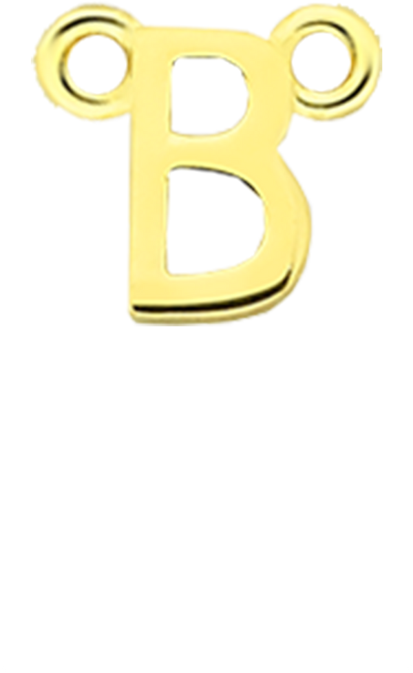 Personalised Single Pendant - Gold / Letters - B