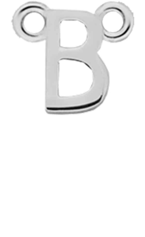 Personalised Single Pendant - Silver / Letters - B