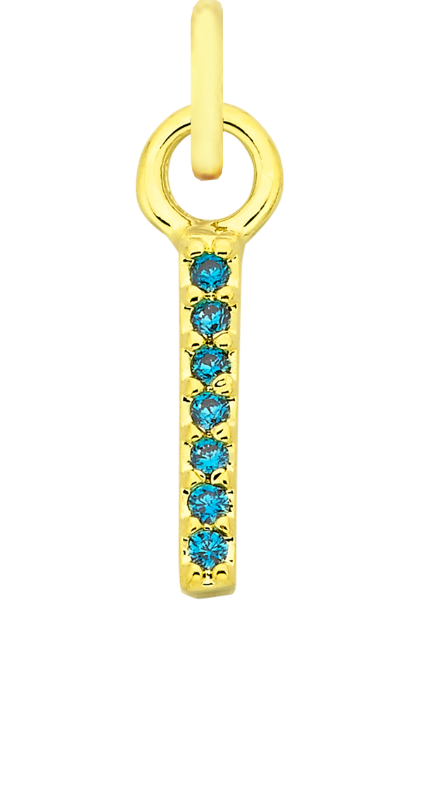 Charm Single Pendant - Gold / Birthstone - December
