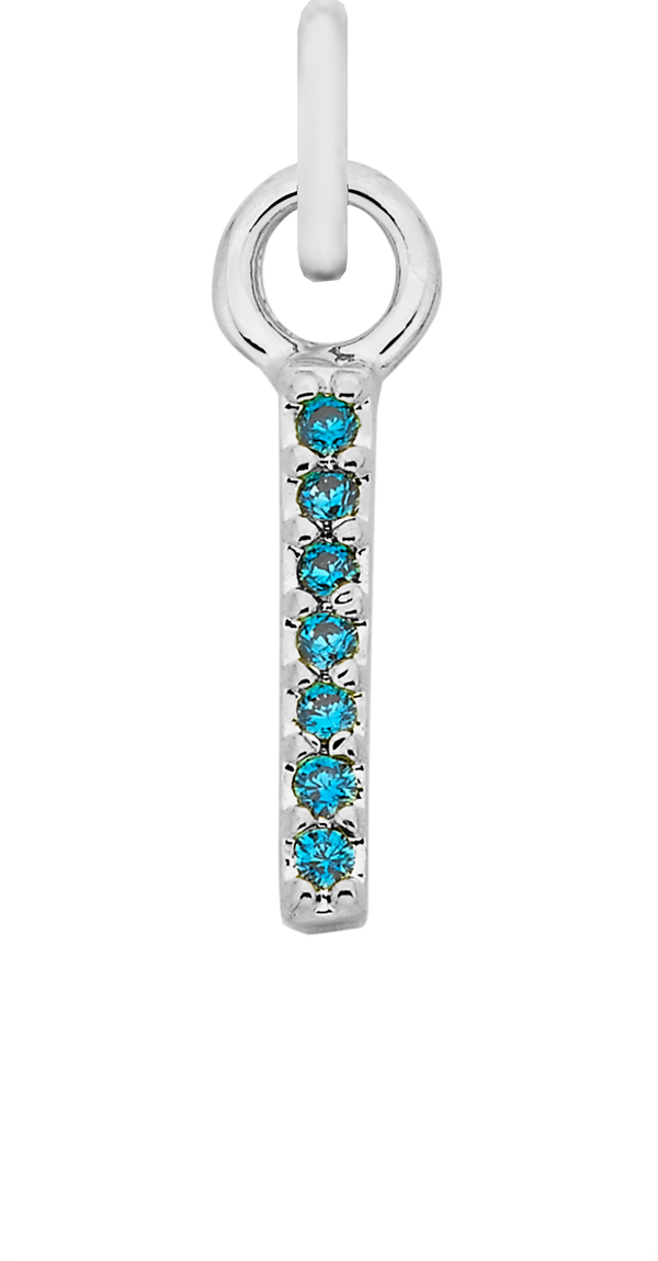 Charm Single Pendant - Silver / Birthstone - December