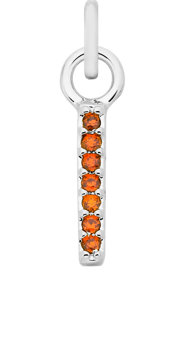 Charm Single Pendant - Silver / Birthstone - July