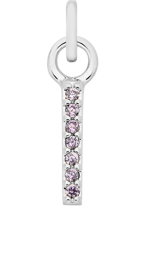 Charm Single Pendant - Silver / Birthstone - June