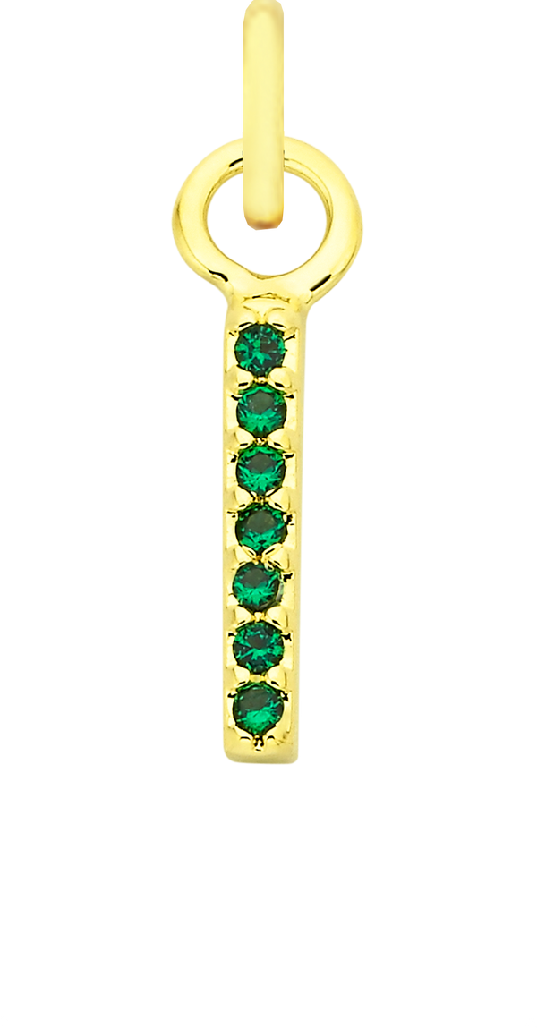 Charm Single Pendant - Gold / Birthstone - May