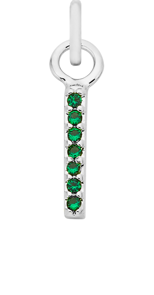 Charm Single Pendant - Silver / Birthstone - May