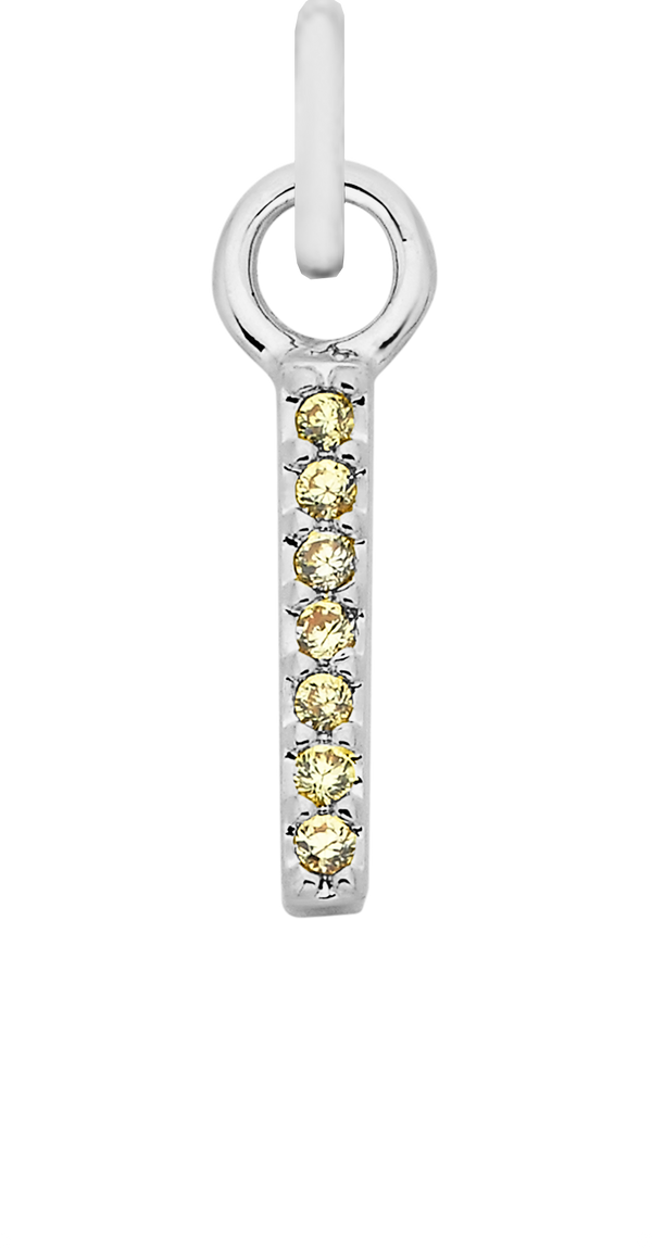 Charm Single Pendant - Silver / Birthstone - November