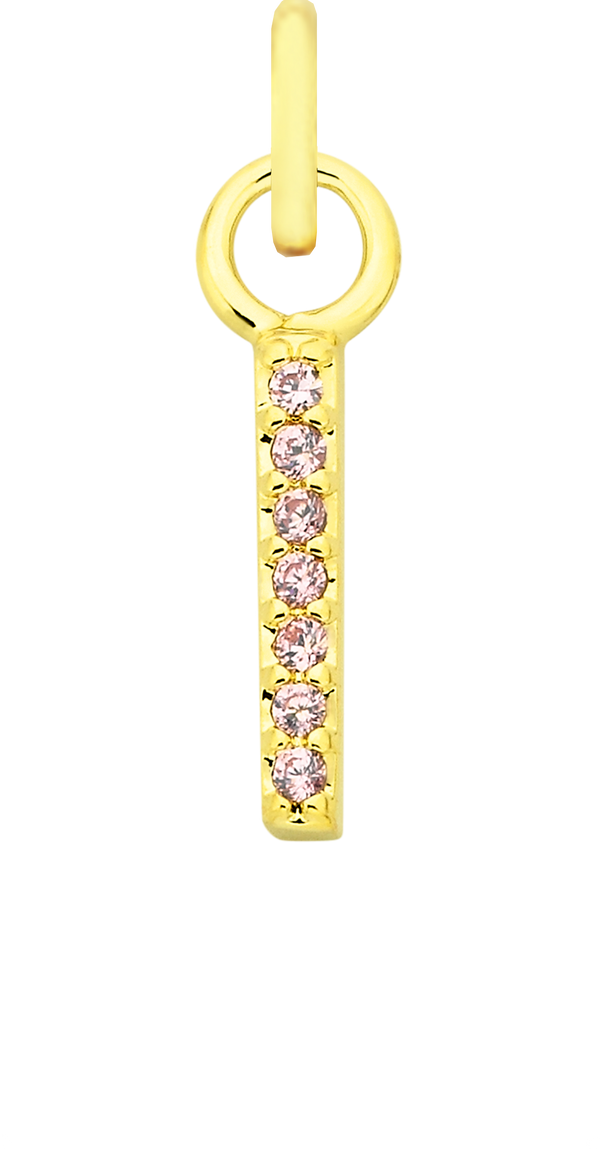 Charm Single Pendant - Gold / Birthstone - October