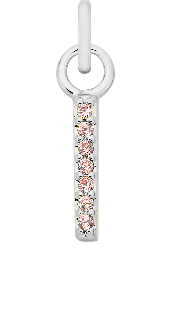 Charm Single Pendant - Silver / Birthstone - October