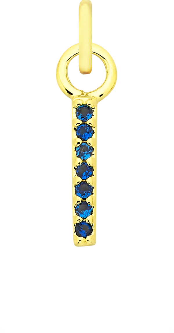 Charm Single Pendant - Gold / Birthstone - September
