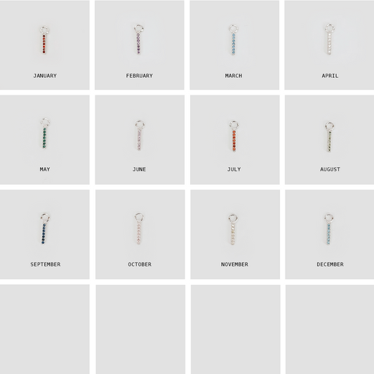 Single Happy Birthstone Pendant