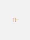 Gold birthstone earring on a light gray background