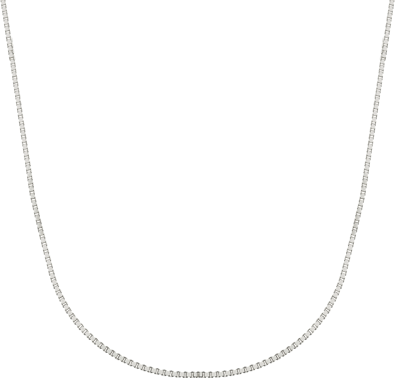Charm Necklace Chain - Silver / 40cm - Box Chain