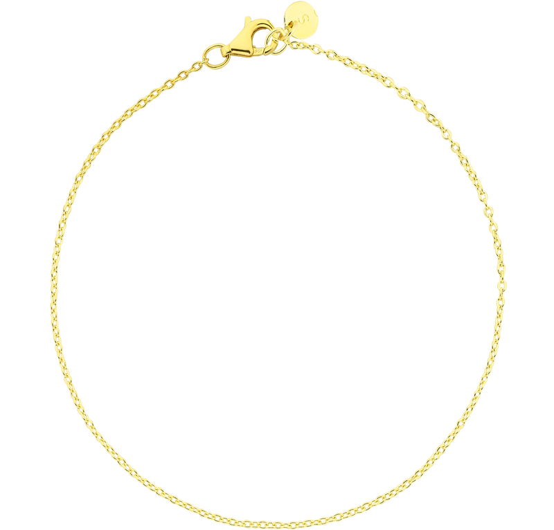 Charm Bracelet Chain - Gold / 16.5cm - Cable Chain