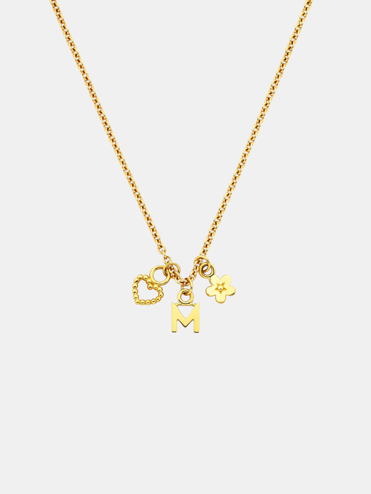 Charm Necklace Solid Gold