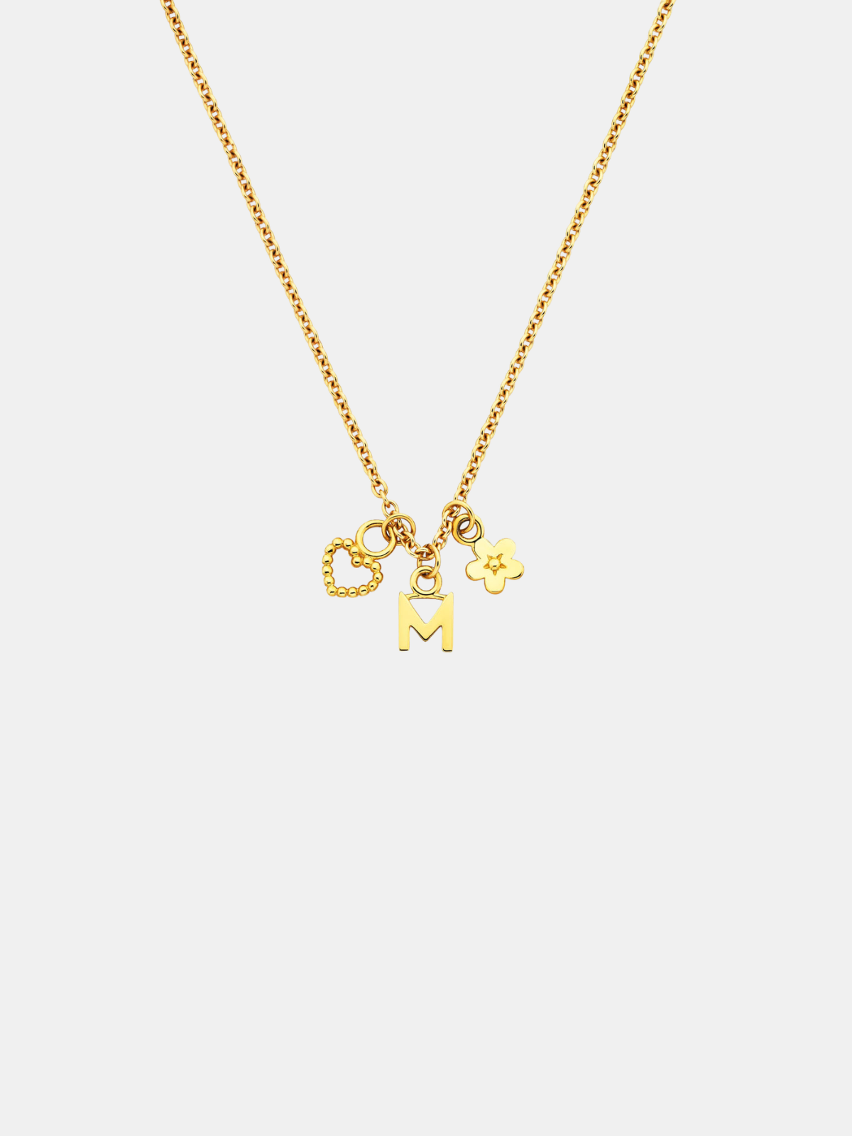 Charm Necklace Solid Gold