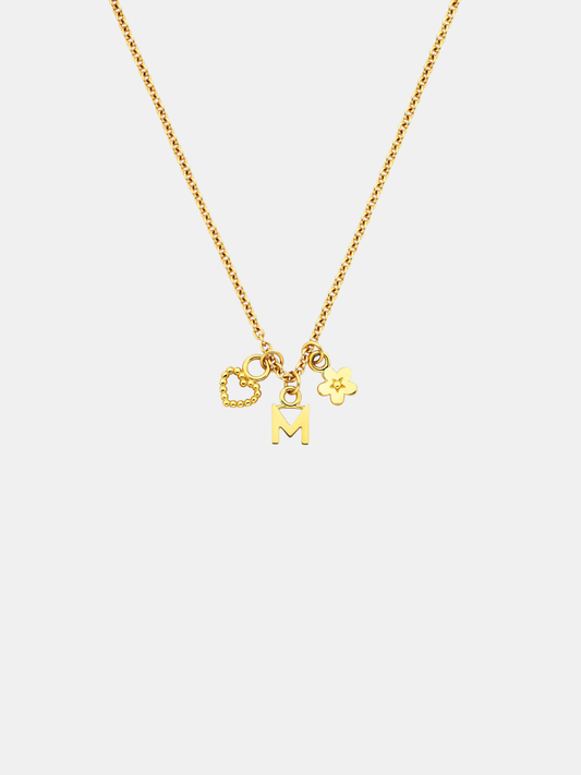 Charm Necklace Solid Gold
