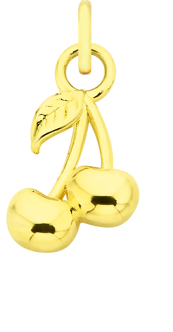 Charm Single Pendant - Gold / Icons - Cherry Bomb