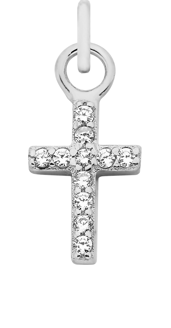 Charm Single Pendant - Silver / Icons - Sparkle Cross