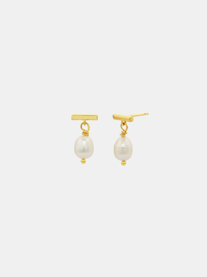 Drop Pearl Studs Small