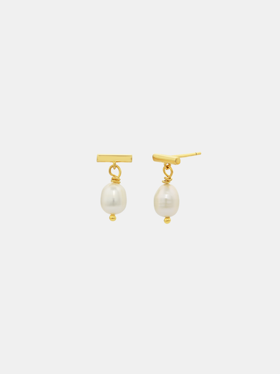 Drop Pearl Studs Small
