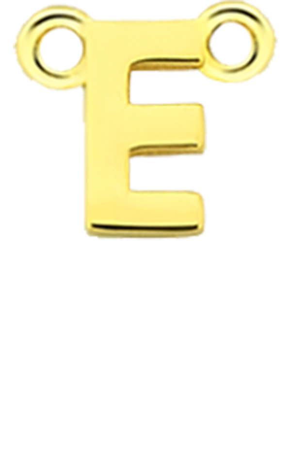 Personalised Single Pendant - Gold / Letters - E