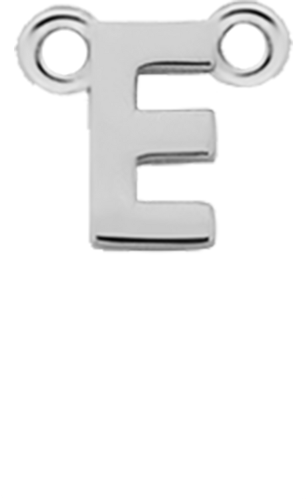 Personalised Single Pendant - Silver / Letters - E