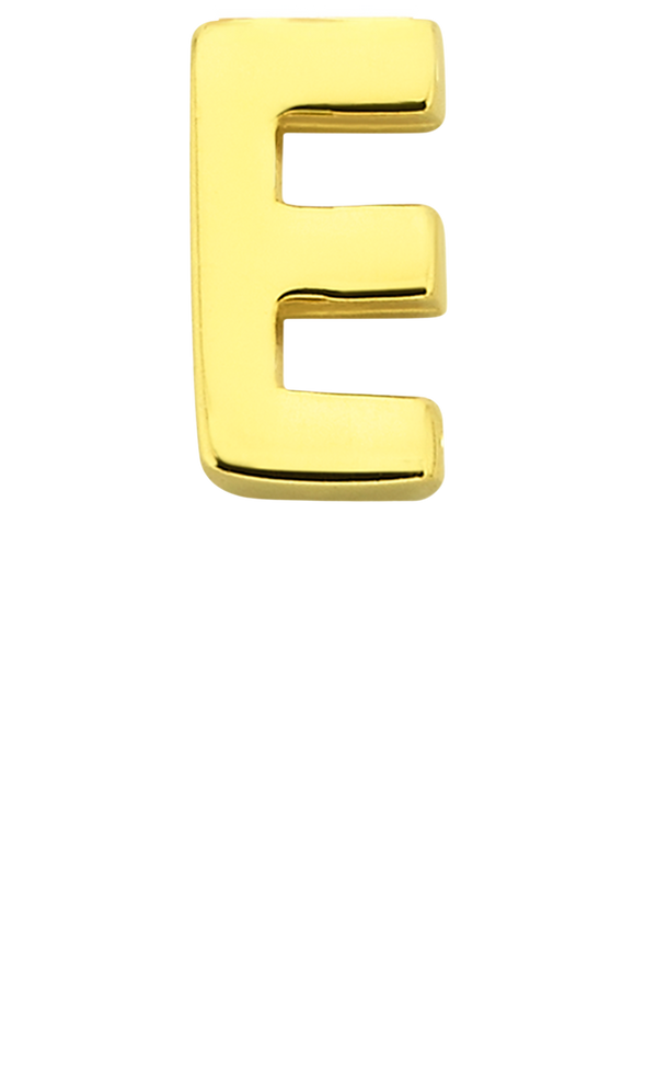 Personalised Single Pendant - Solid Gold / Letters - E