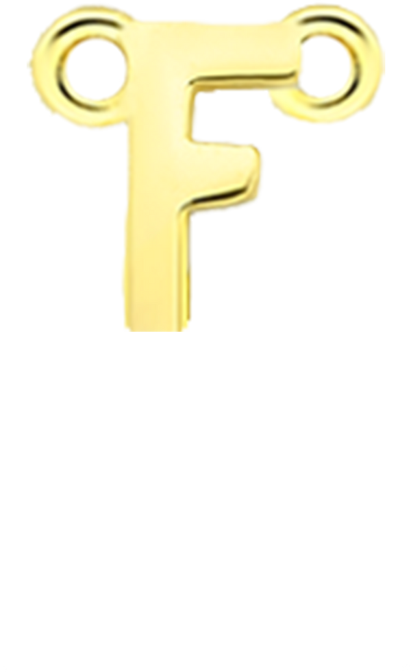 Personalised Single Pendant - Gold / Letters - F