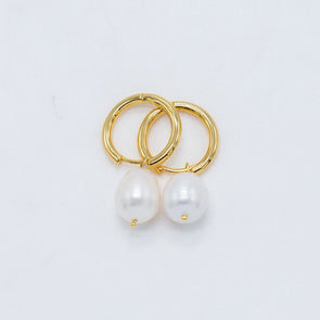 Pearl Hoop Huggies