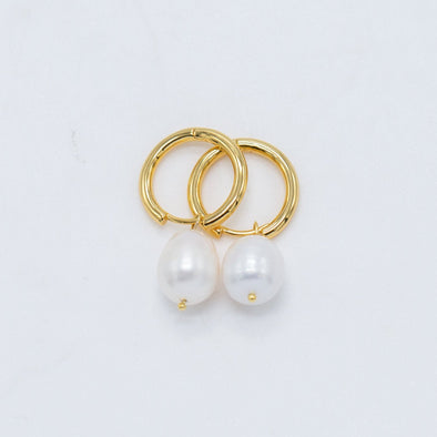 Pearl Hoop Huggies