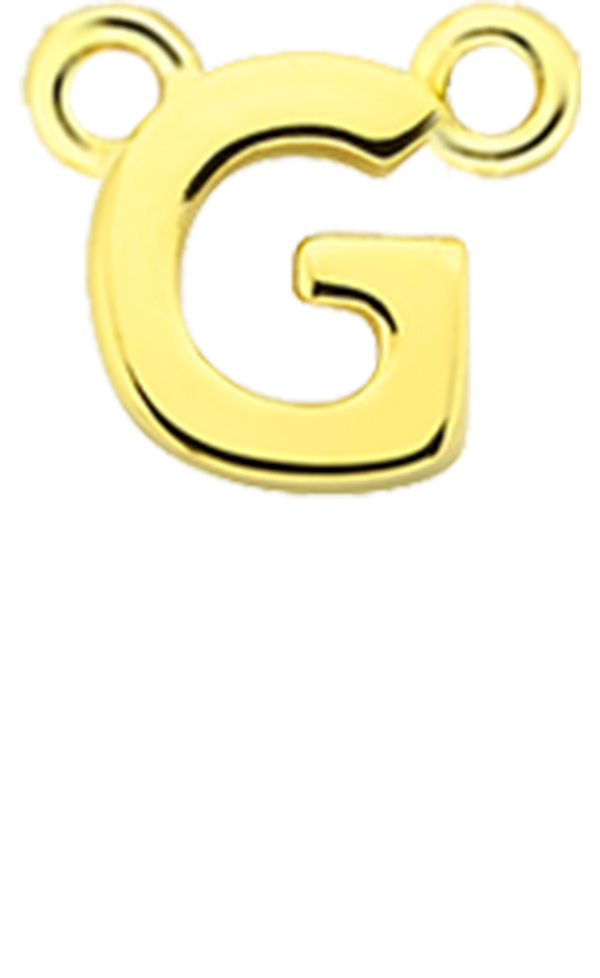 Personalised Single Pendant - Gold / Letters - G