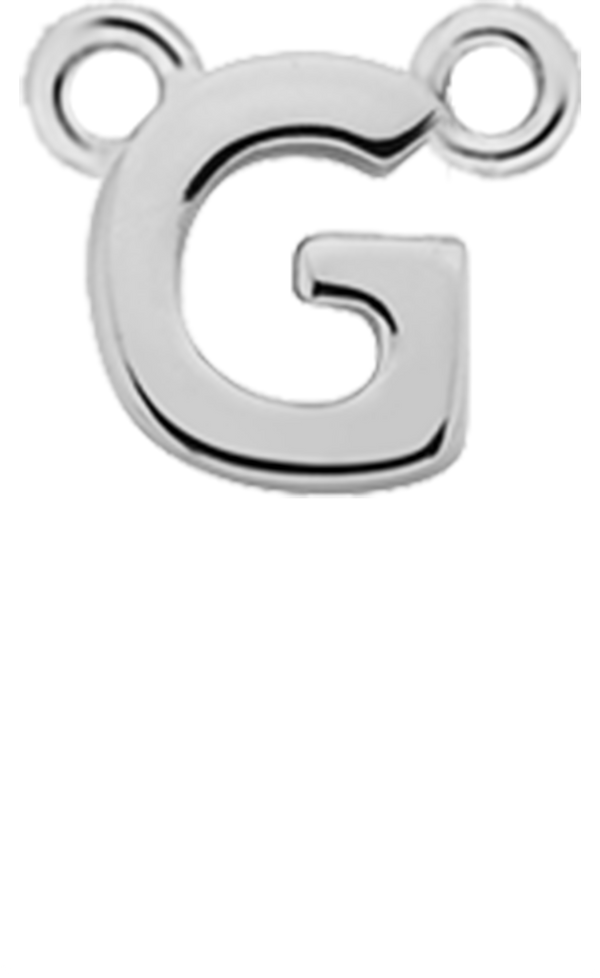 Personalised Single Pendant - Silver / Letters - G