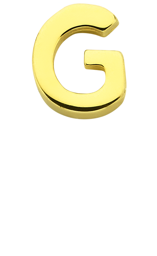 Personalised Single Pendant - Solid Gold / Letters - G