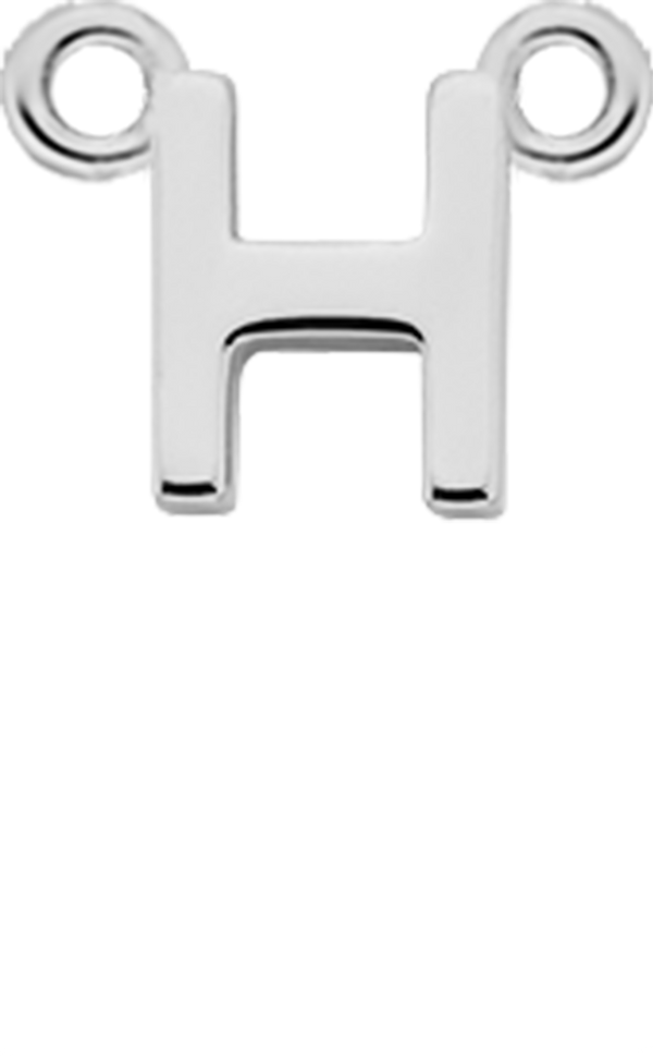 Personalised Single Pendant - Silver / Letters - H
