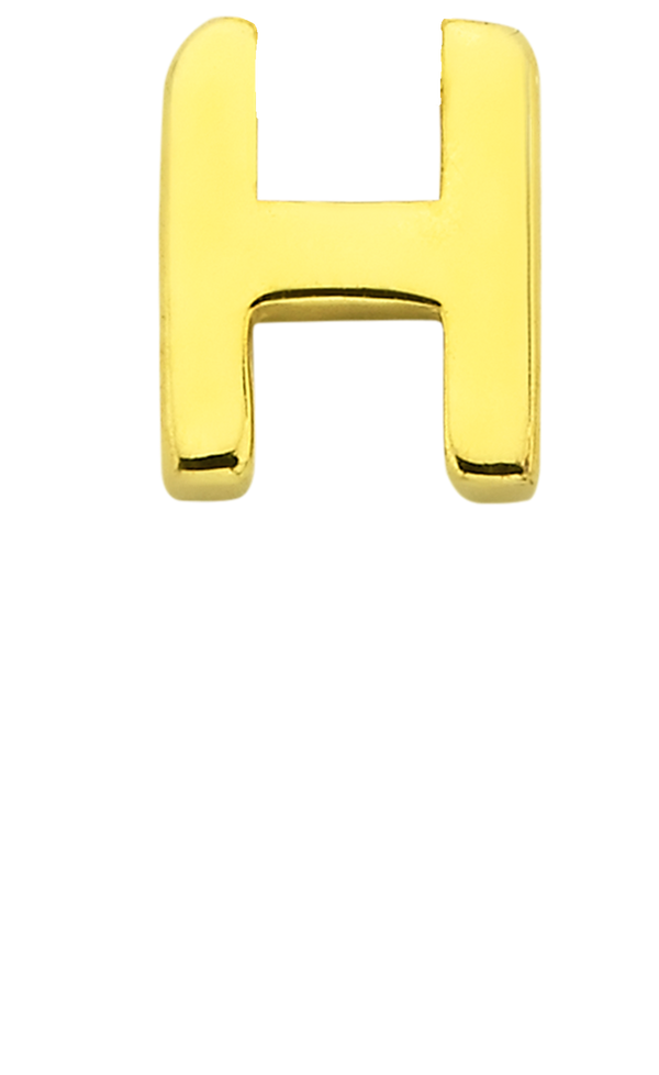 Personalised Single Pendant - Solid Gold / Letters - H