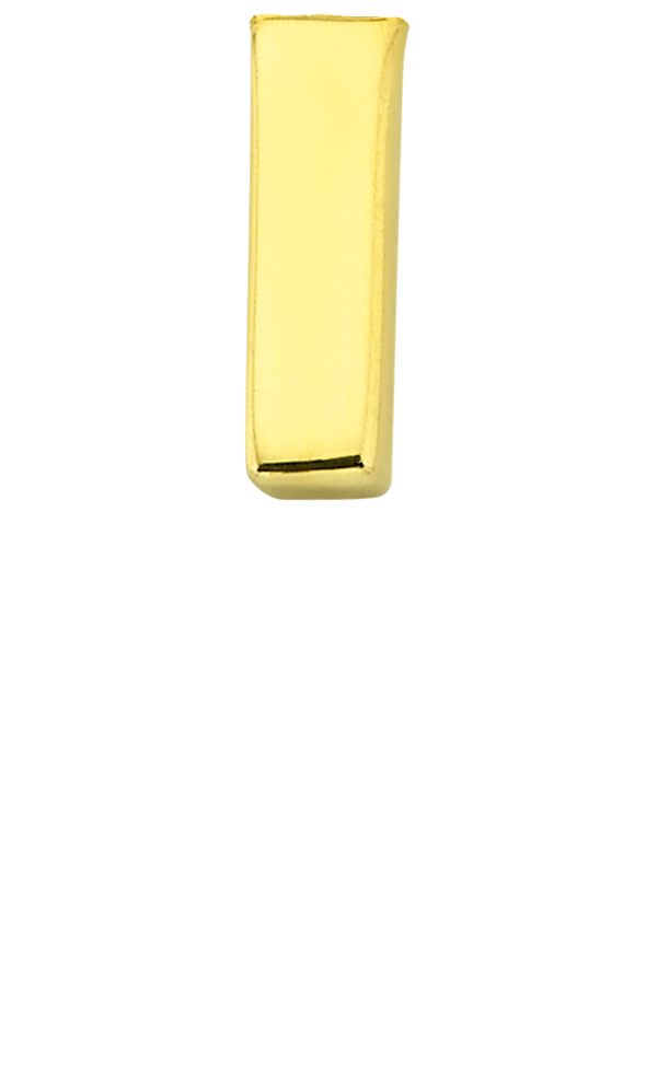 Personalised Single Pendant - Solid Gold / Letters - I