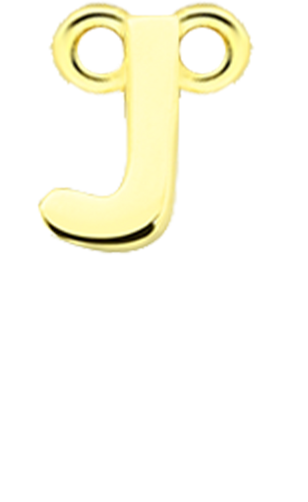 Personalised Single Pendant - Gold / Letters - J